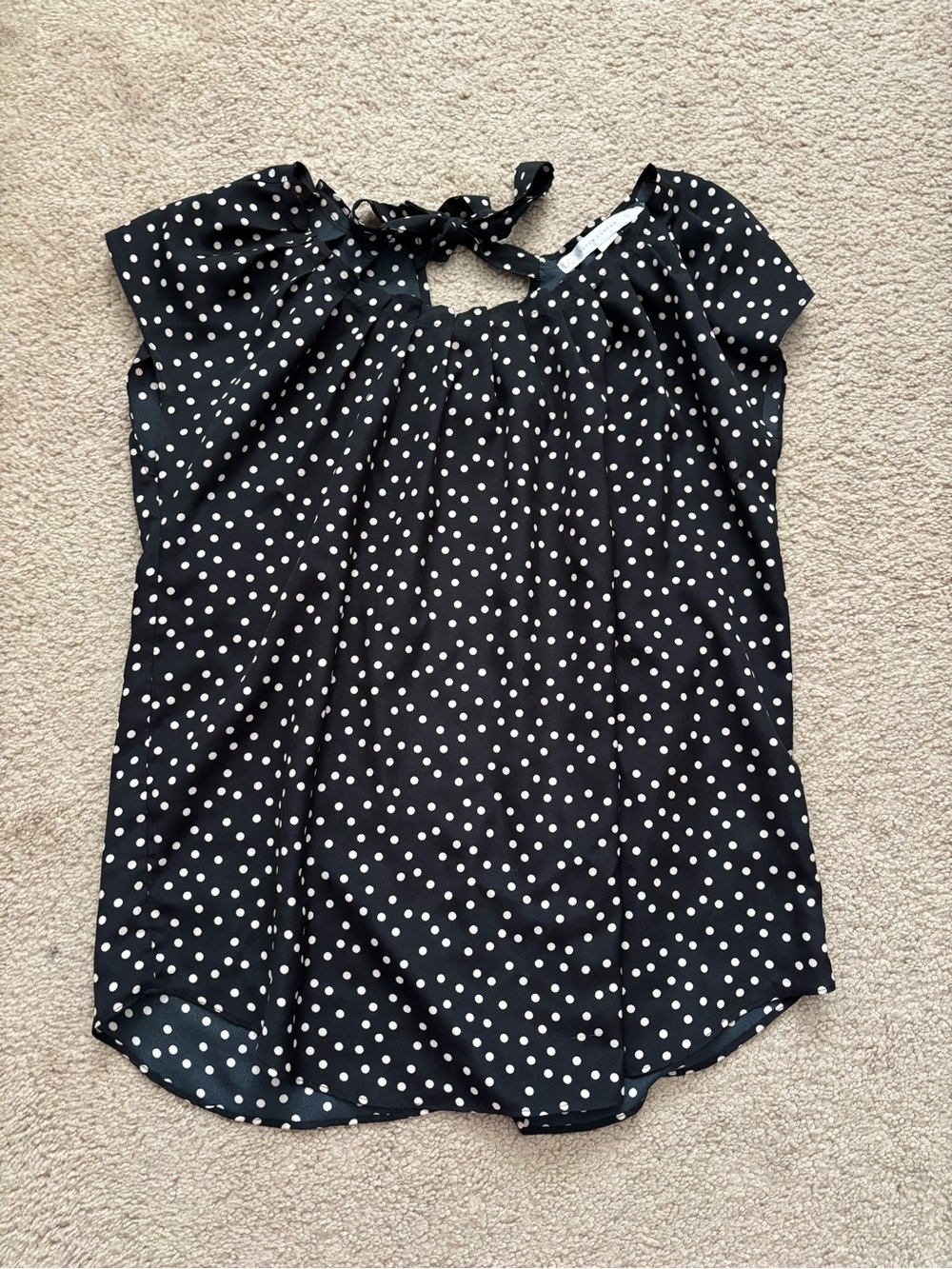 Lauren Conrad Women’s Short Sleeve Polka Dot Blouse